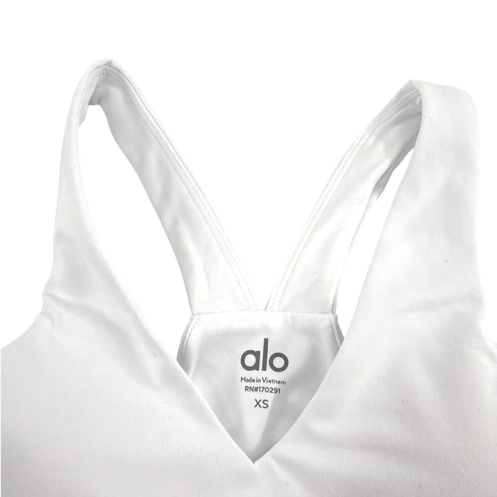 Alo Yoga White Airbrush Real Bra Tank Size Size XS - Picture 4 of 9